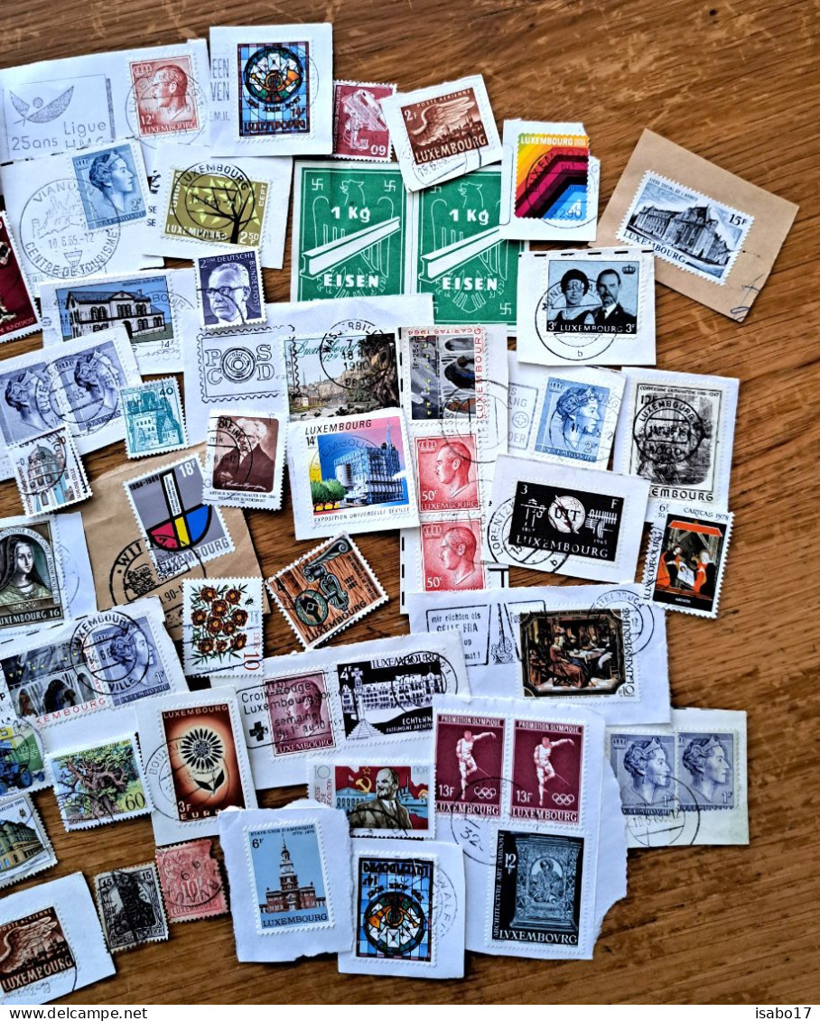 Lot Von 100 Briefmarken Von Sehr Alt Bis Neu Haupts.Luxemburg + Deutschland - Lots & Kiloware (mixtures) - Max. 999 Stamps