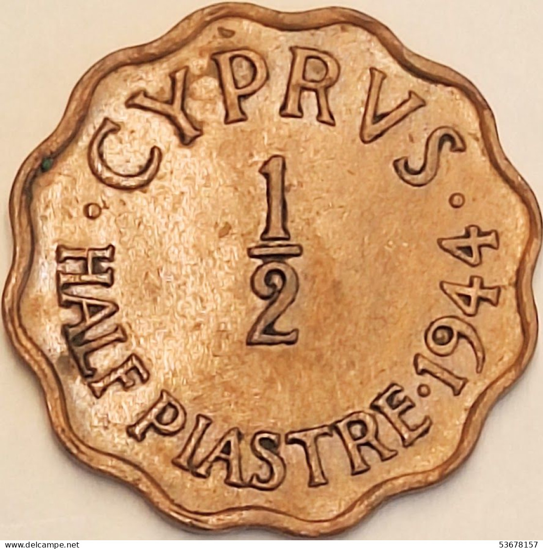 Cyprus - 1/2 Piastre 1944, KM# 22a (#3589) - Chypre