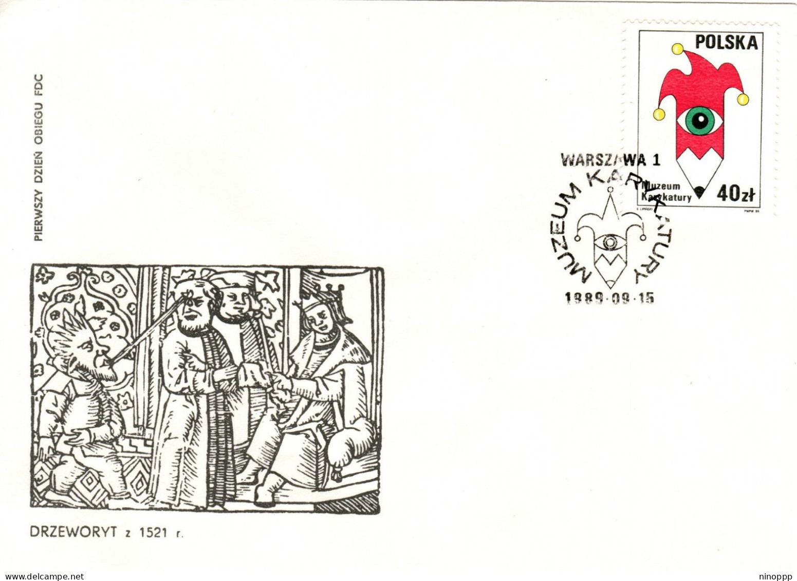 Poland 1989 Caricature ,first Day Cover - FDC