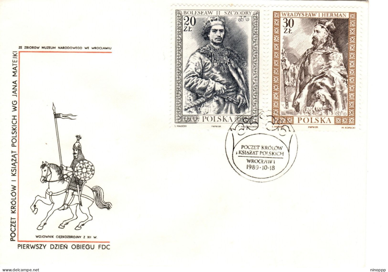Poland 1989 Royalty First Day Cover - FDC