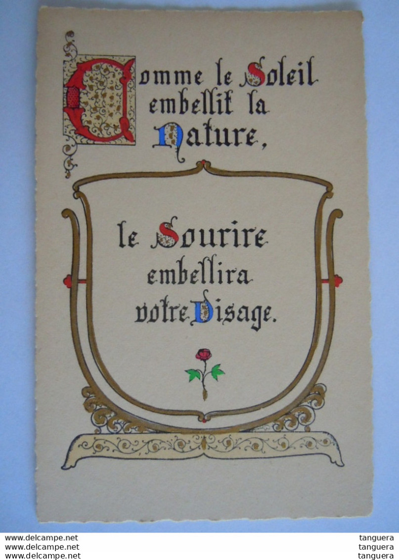 Enluminures Pensée -Comme Le Soleil Embellit La Nature, Le Sourire Embellira Votre Visage. - Philosophie & Pensées