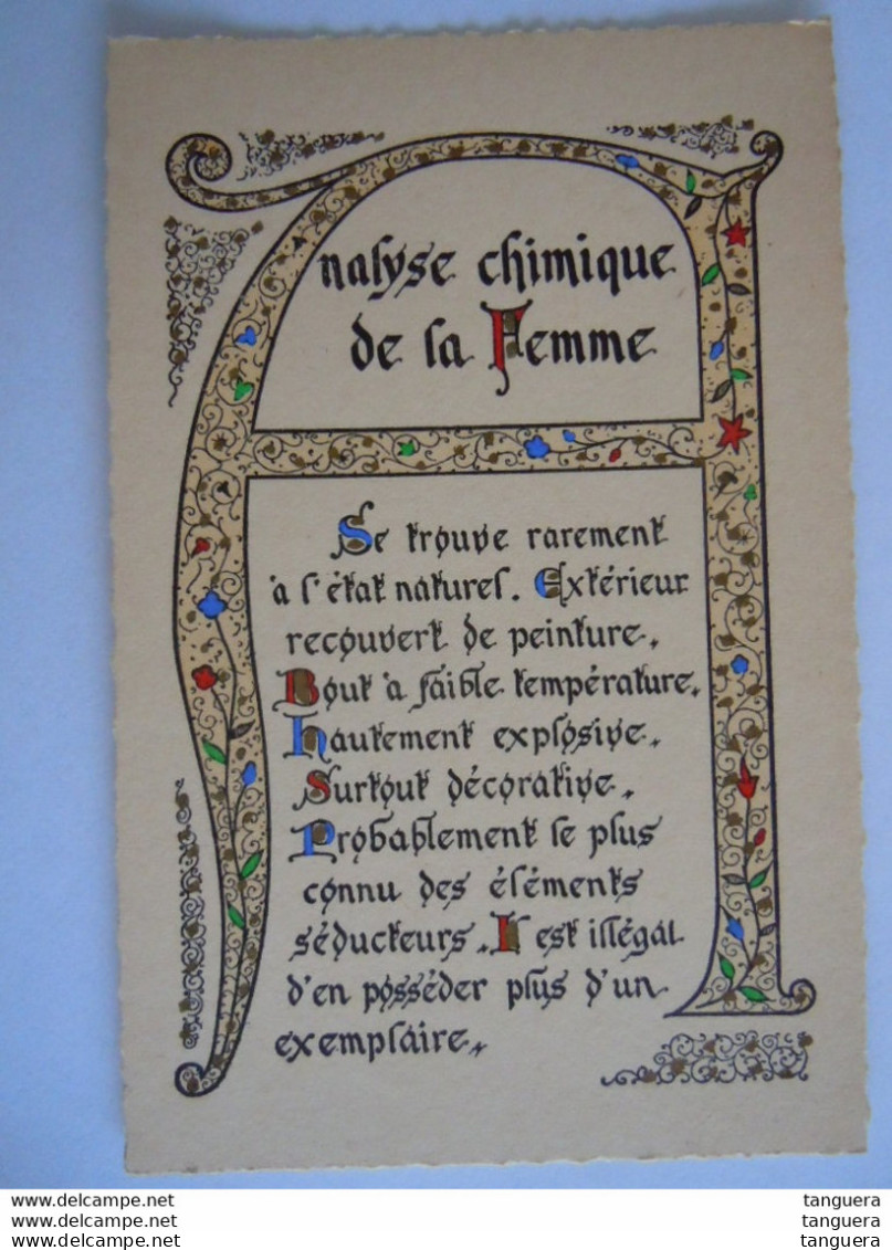 Enluminures Pensée - Initale A Analyse Chimique De La Femme Se Trouve Rarement à L'état Naturel. Extérieur Recouvert.... - Philosophie & Pensées