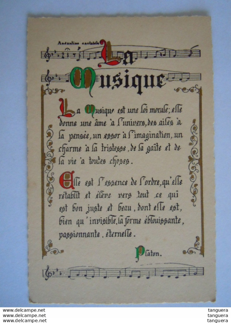 Enluminures Pensée - Platon - La Musique Est Une Loi Morale; Elle Done Une âme à L'univers, Des Ailes à La Pensée... - Filosofie