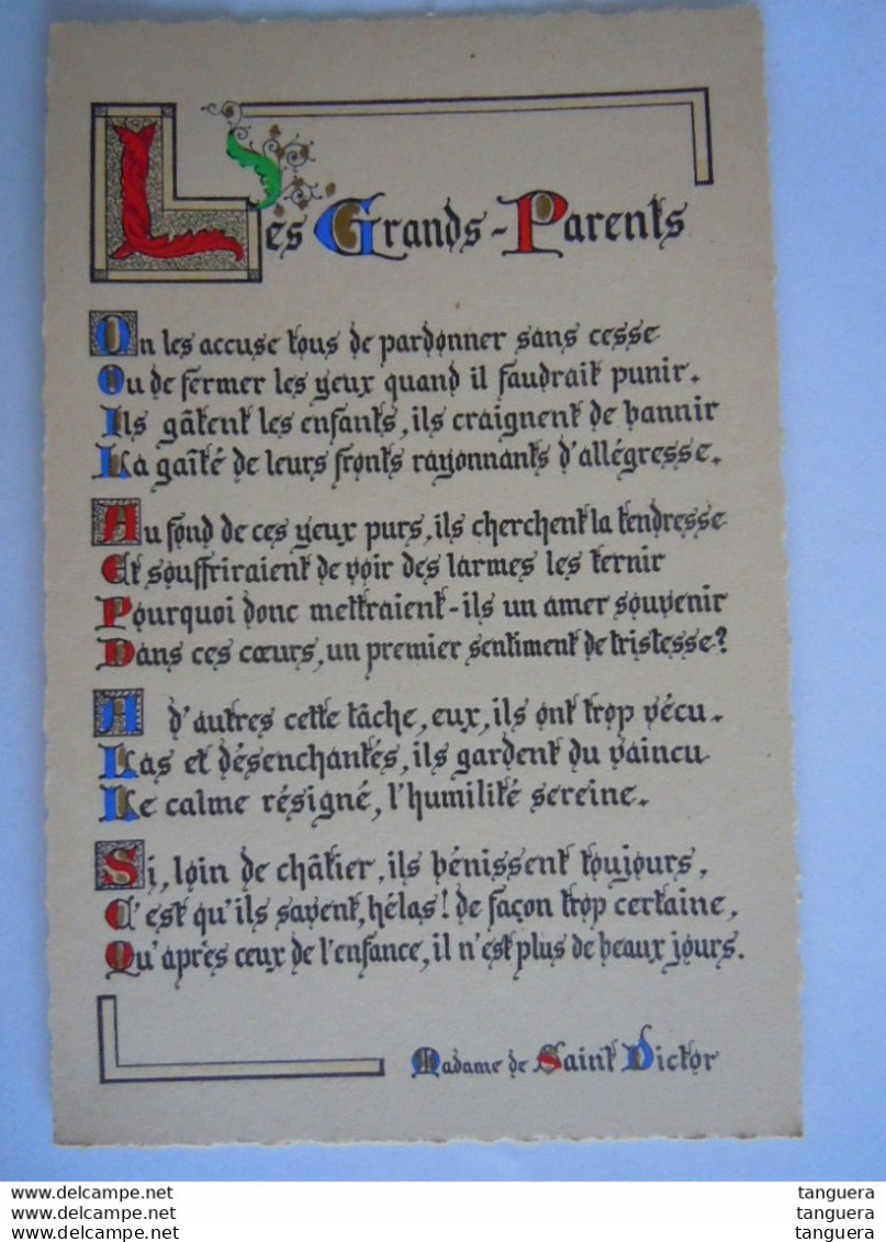 Enluminures Pensée - Madame De Saint Victor - Les Grands-Parents On Les Accuse Tous De Pardonner Sans Cesse Ou De ... - Philosophie & Pensées