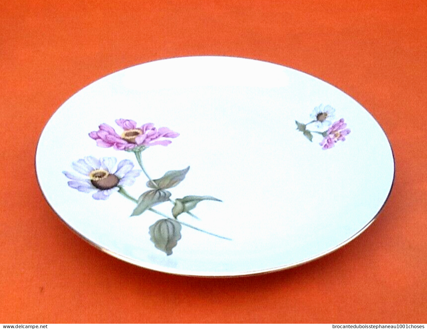 Plat De Service Porcelaine Fine De Bohème - Autres & Non Classés