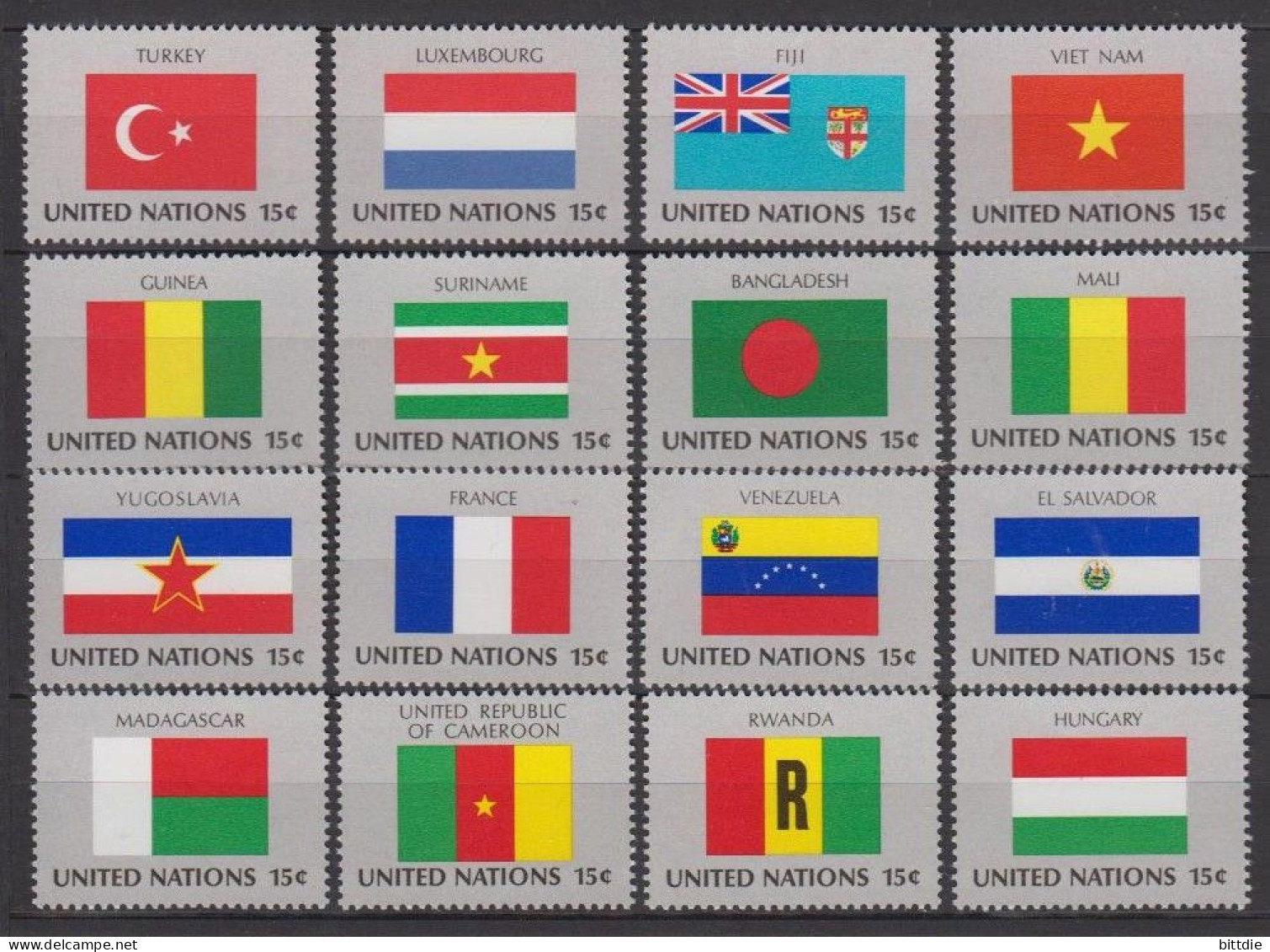 UNO-New York  348/63 , Xx   (9448) - Unused Stamps