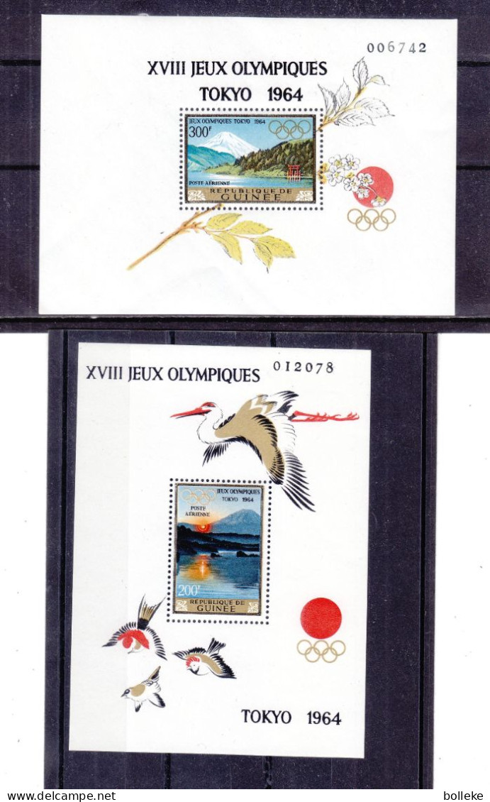 Jeux Olympiques - Tokyo 64 - Guinée - Yvert PA BF 4 / 5 ** - Valeur 16,00 Euros - Ete 1964: Tokyo