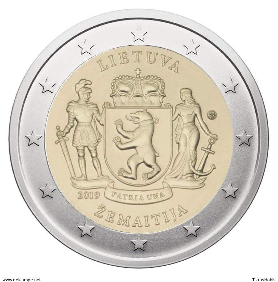 Lithuania 2 Euro, 2019 Zemaitija - Lituanie