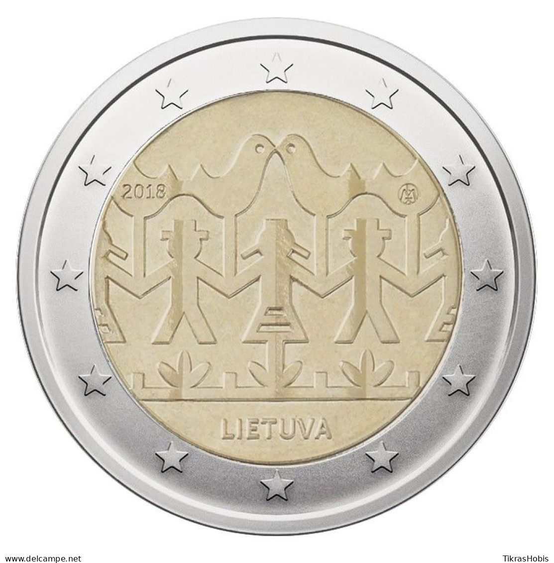 Lithuania 2 Euro, 2018 Song Festival - Lithuania