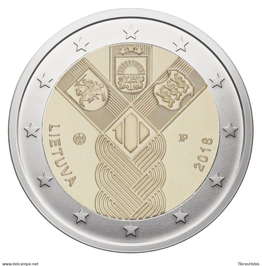 Lithuania 2 Euro, 2018 Baltic Centennial - Lithuania