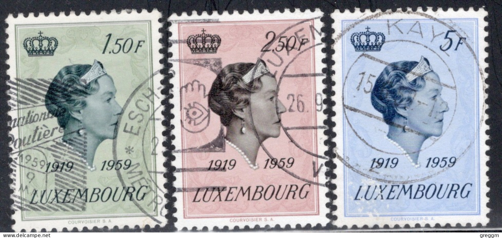 Luxembourg 1959  Set Of Stamps Issued To Celebrate The 40th Anniversary Of Reign Of Grand Duchess Charlotte In Fine Used - Gebruikt