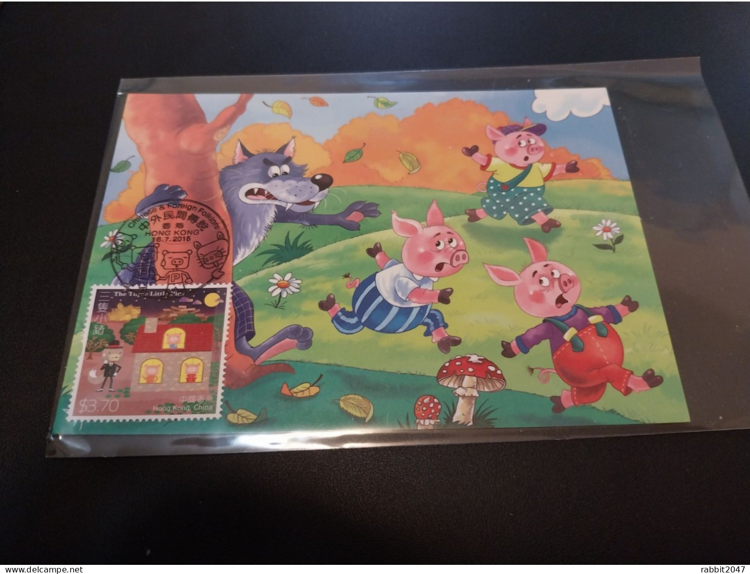 Hong Kong: Three Little Pigs And Wolf, Children, Fable Maximum Card - Maximumkaarten