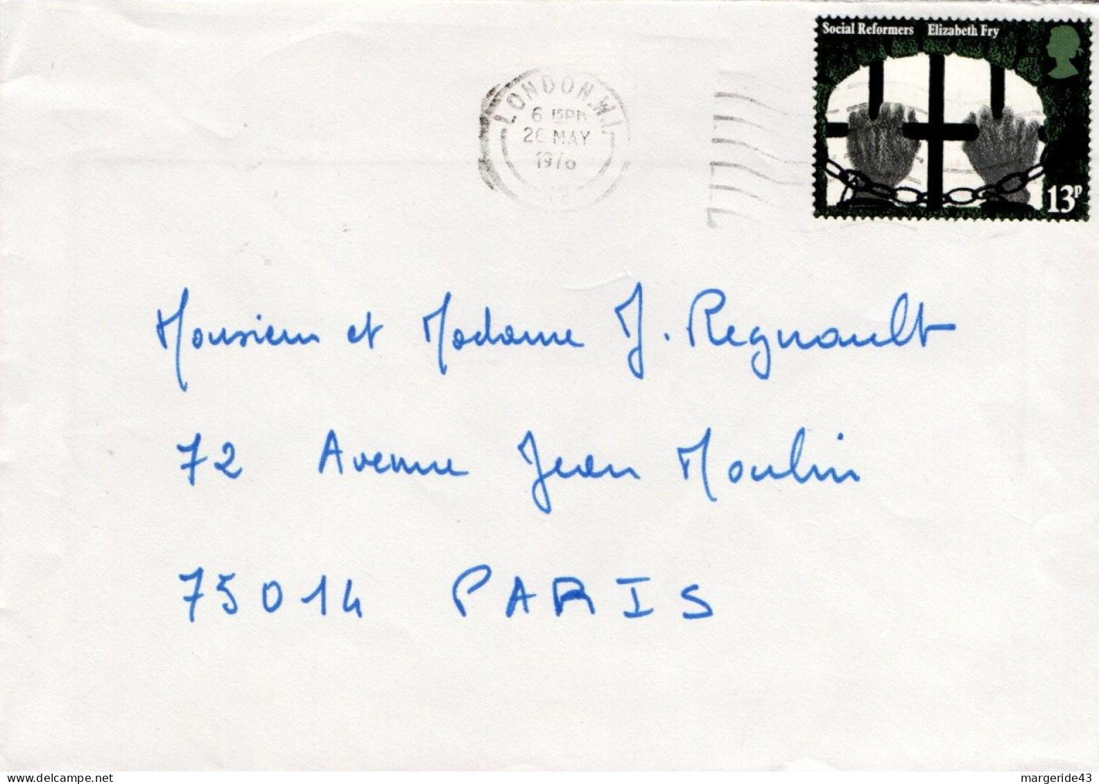 GB SEUL SUR  LETTRE POUR LA FRANCE 1976 - Lettres & Documents