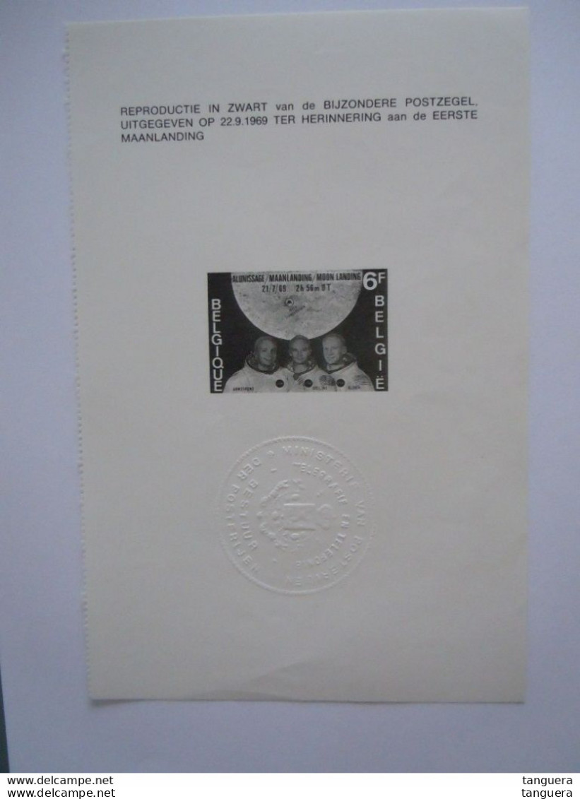 België Belgique ZNP2 NL - 1970 - Maanlanding Alunissage (1508) - Feuillets N&B Offerts Par La Poste [ZN & GC]