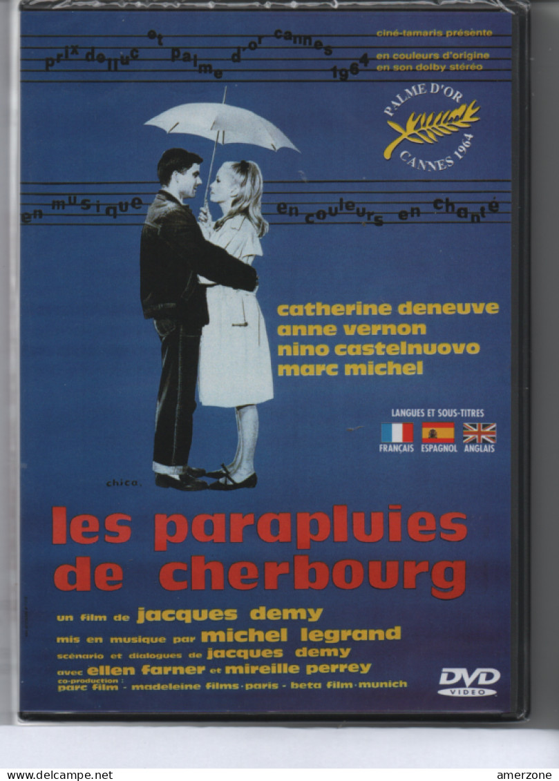 DVD   Sous Blister        LES  PARAPLUIES  DE CHERBOURG  C Deneuve Palme Or 1964 - Comédie