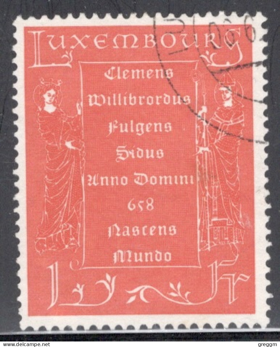 Luxembourg 1958  Single Stamp Issued To Celebrate The 1300th Anniversary Of The Birth Of St. Willibrord, In Fine Used - Gebraucht