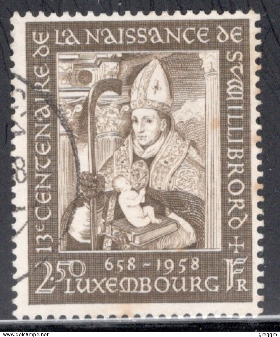 Luxembourg 1958  Single Stamp Issued To Celebrate The 1300th Anniversary Of The Birth Of St. Willibrord, In Fine Used - Usati