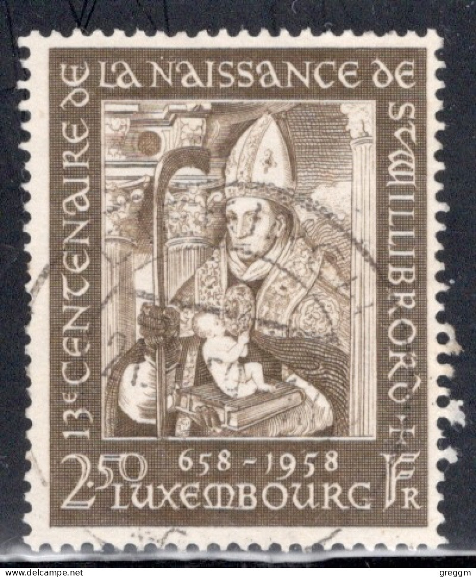 Luxembourg 1958  Single Stamp Issued To Celebrate The 1300th Anniversary Of The Birth Of St. Willibrord, In Fine Used - Used Stamps