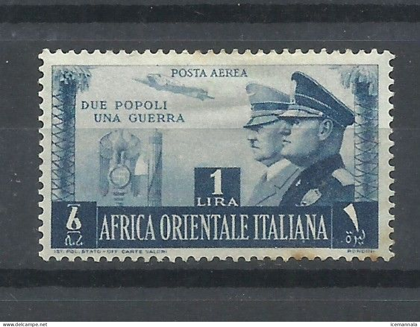 AFRICA  ORIENTAL  YVERT  AEREO  20  MH  * - Africa Oriental Italiana