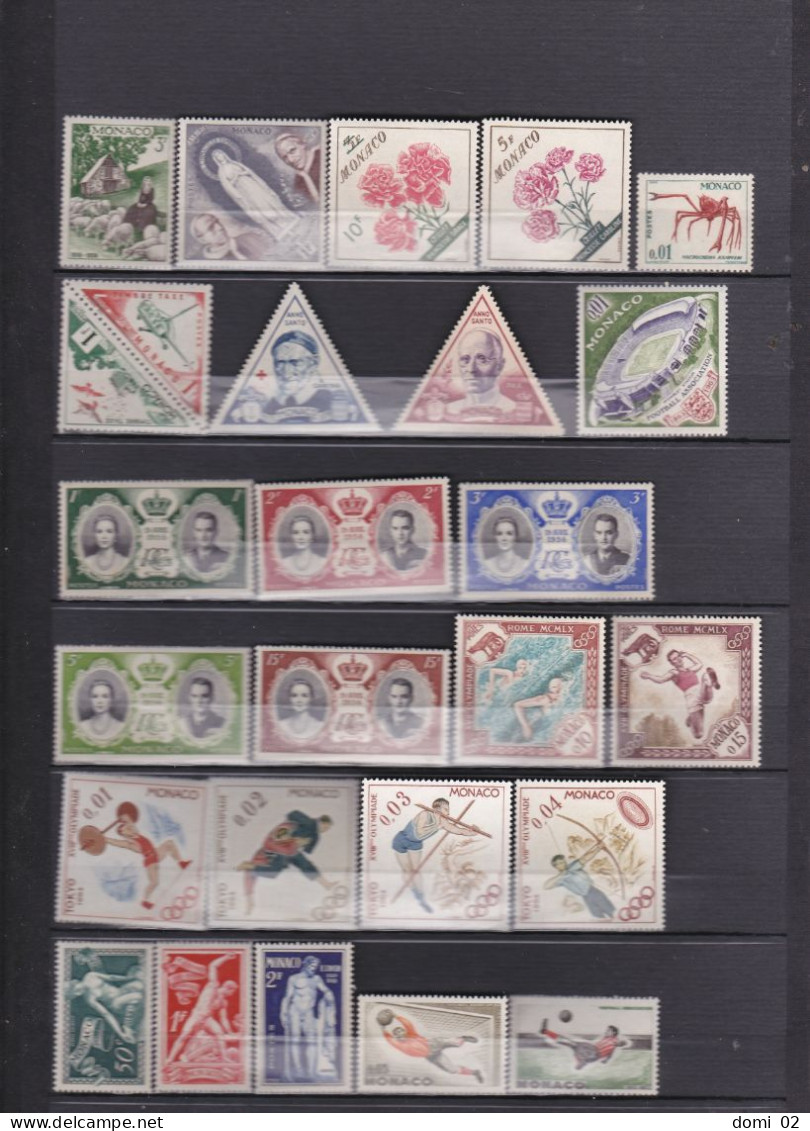LOT 26 TIMBRES  MONACO  NEUF** - Collections, Lots & Séries