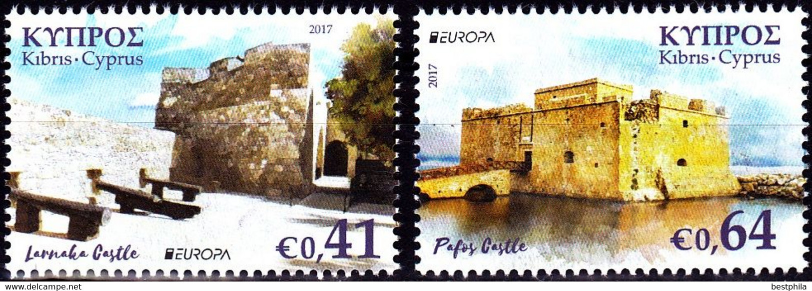 Europa Cept - 2017 - Cyprus, Zypren - (Castles) ** MNH - 2017