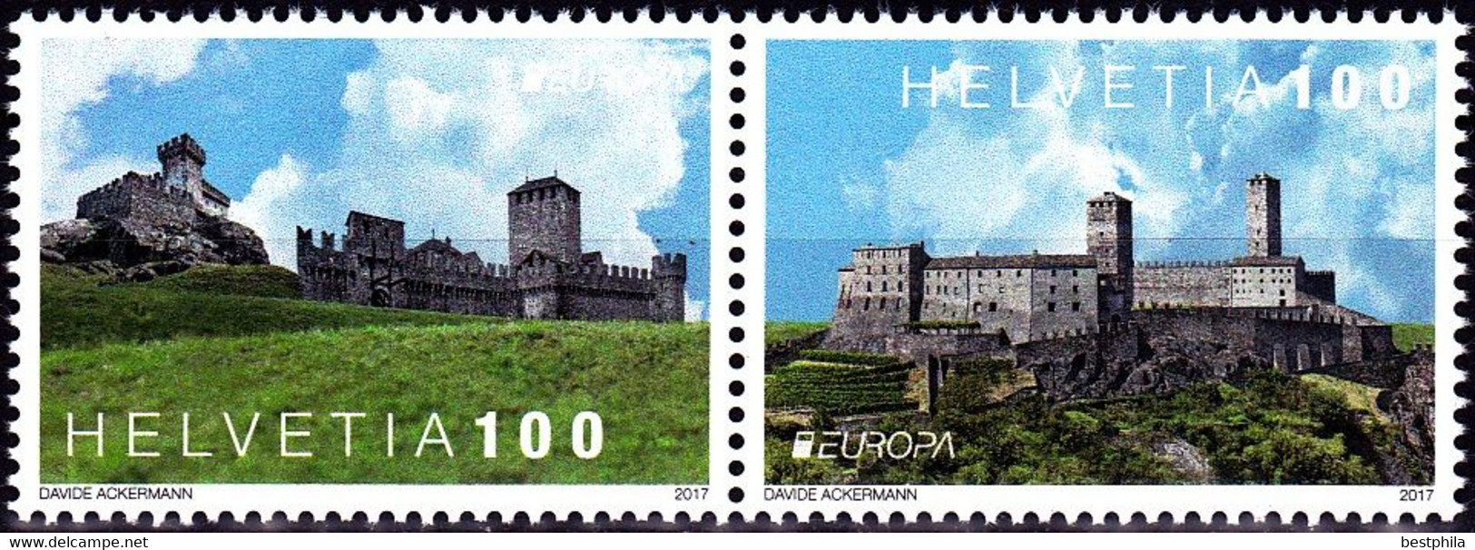 Europa Cept - 2017 - Switzerland - (Castles) ** MNH - 2017