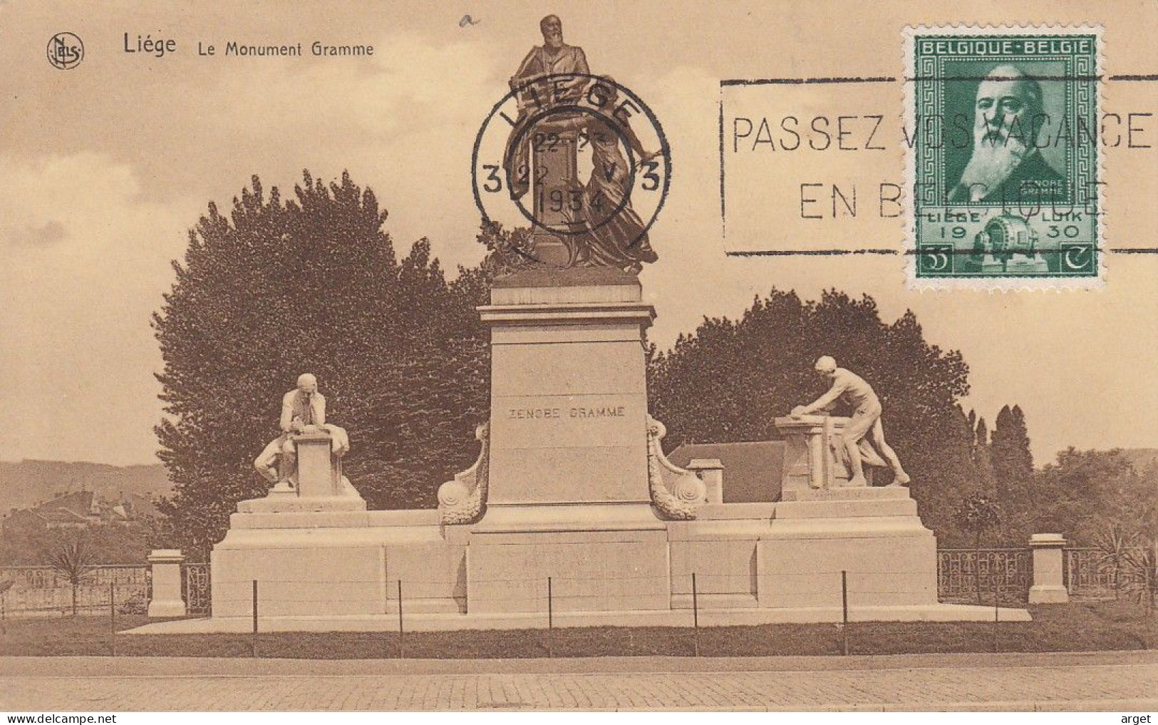 Carte-Maximum BELGIQUE N°Yvert 299 / Liège, Monument Gramme - 1934-1951