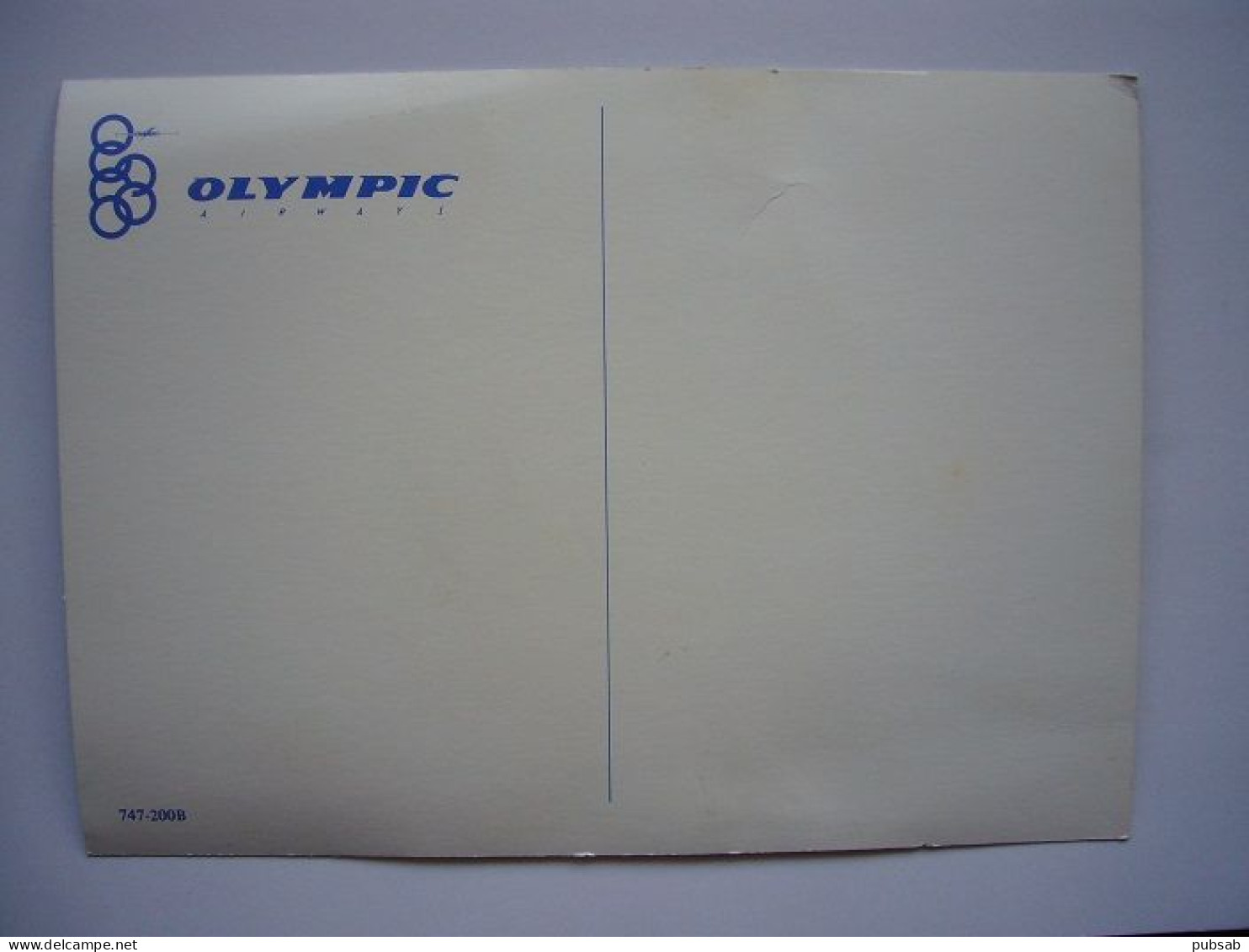 Avion / Airplane / OLYMPIC AIRWAYS / Boeing 747 / Airline Issue / Size : 15X21cm - 1946-....: Era Moderna