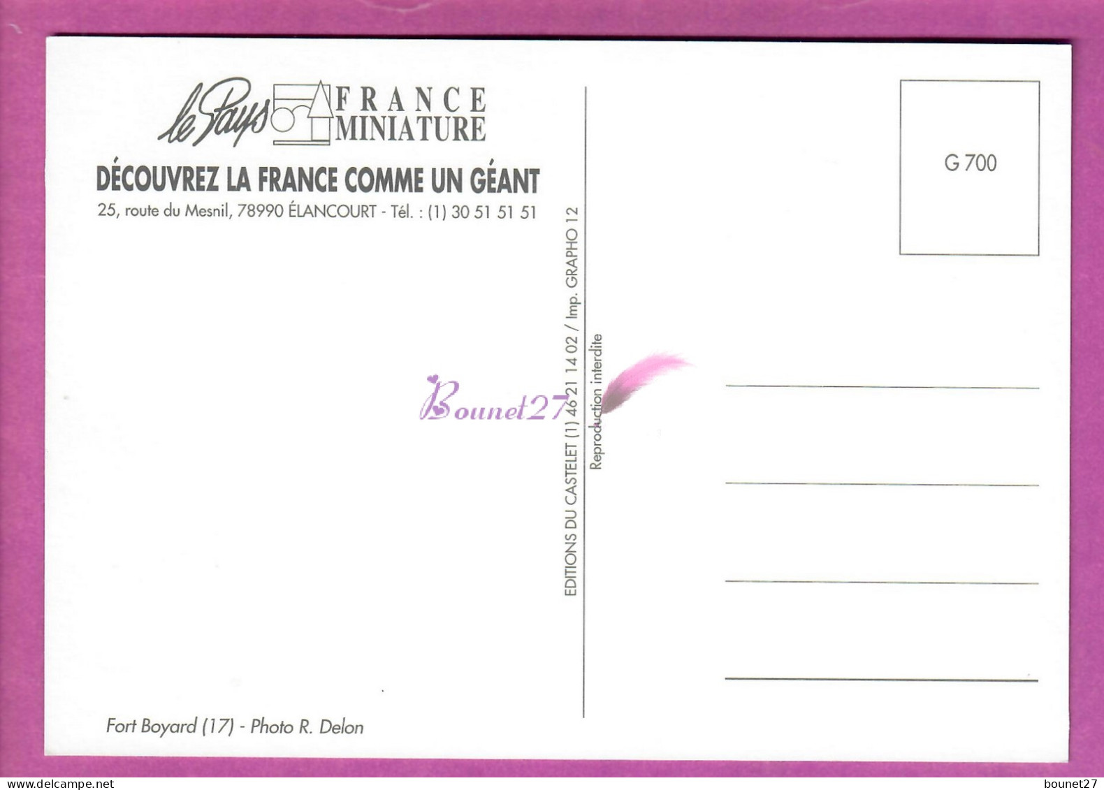 ELANCOURT 78 - LA FRANCE MINIATURE - Le Fort Boyard - Elancourt