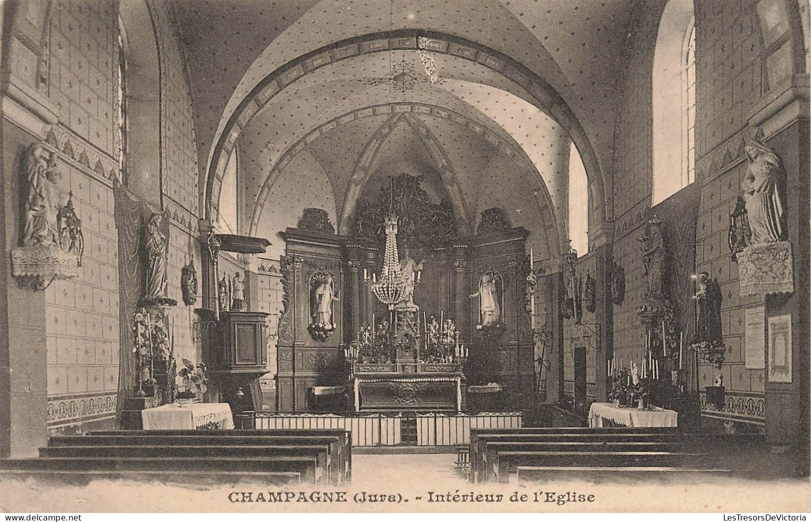 FRANCE - Champagne - Vue Sur L'intérieur De L'église - Carte Postale Ancienne - Other & Unclassified