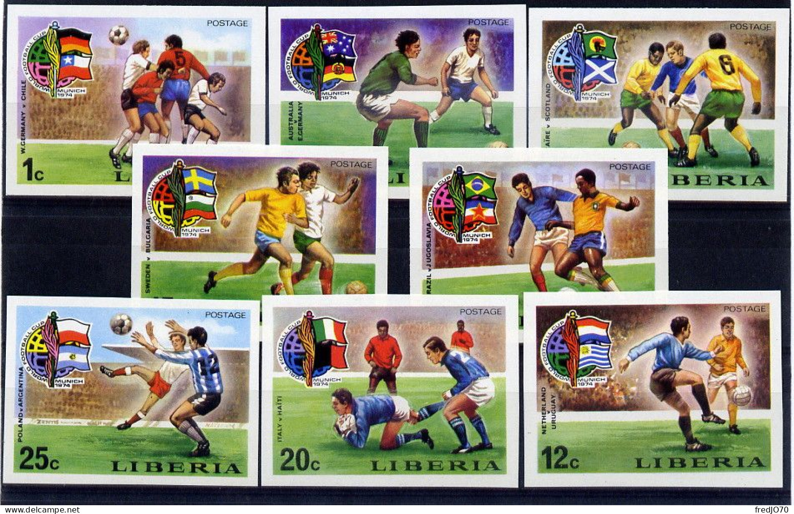 Liberia Série Complète Non Dentelé Imperf CM 74 ** - 1974 – Germania Ovest