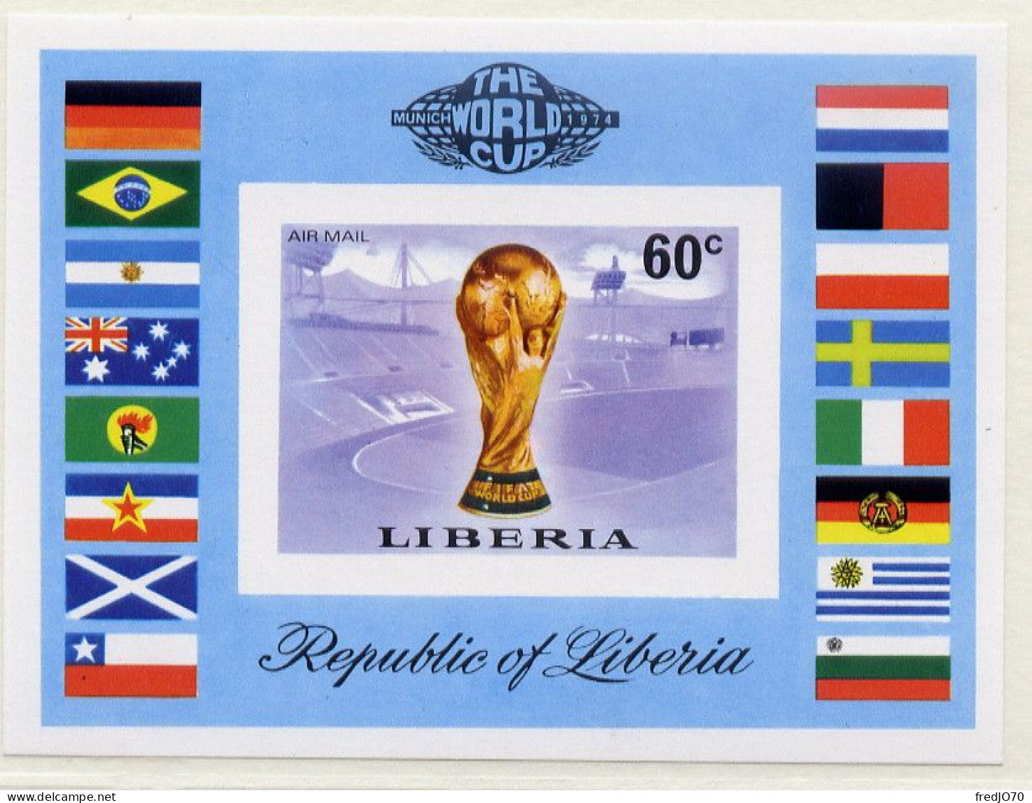 Liberia Bloc Non Dentelé Imperf CM 74 ** - 1974 – Alemania Occidental