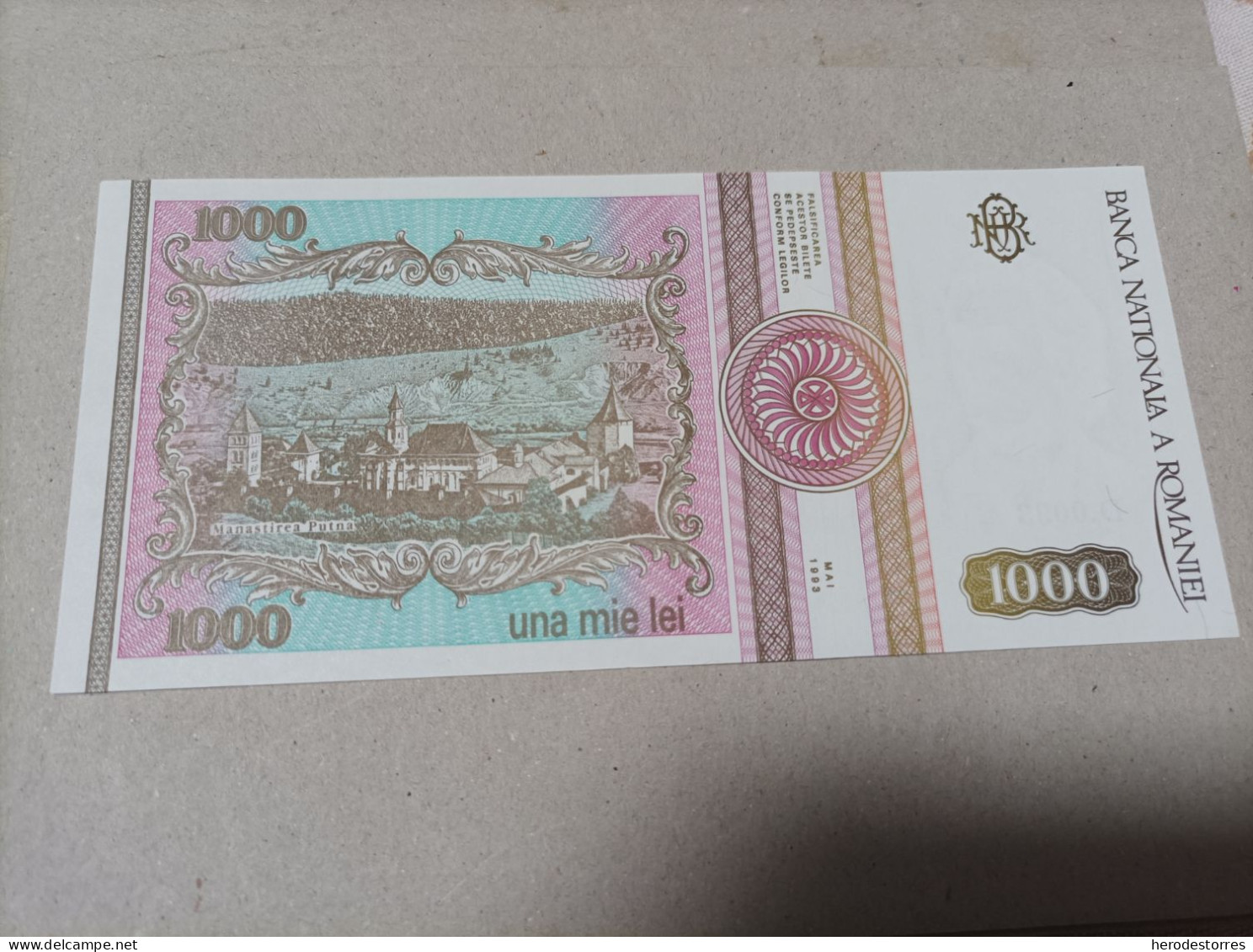 Billete Rumania 1000 Lei, Nº Bajisimo 0033, UNC - Roumanie