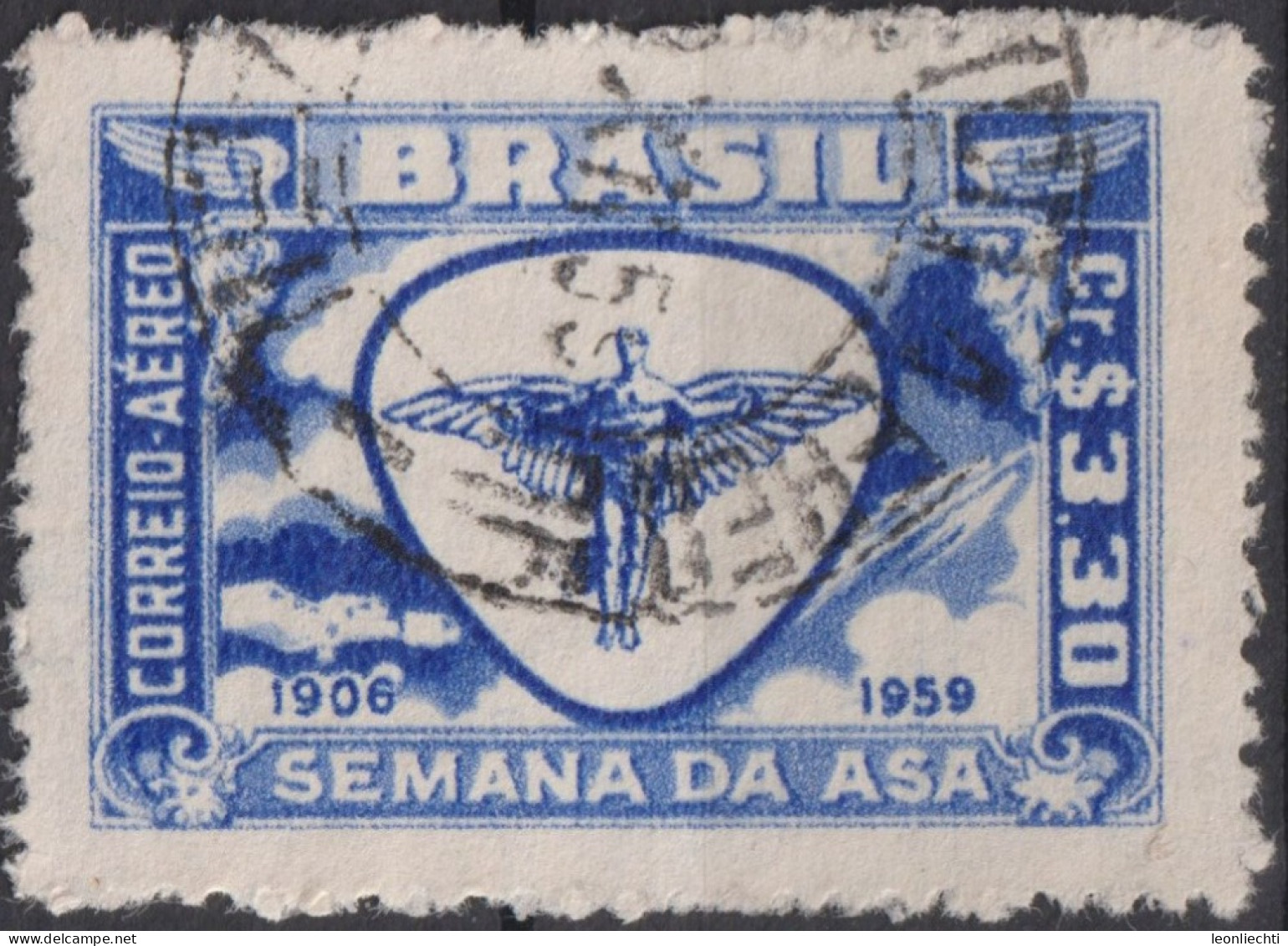 1959 Brasilien AEREO ° Mi:BR 964, Sn:BR C90, Yt:BR PA78, 25ª Wings Week - Used Stamps