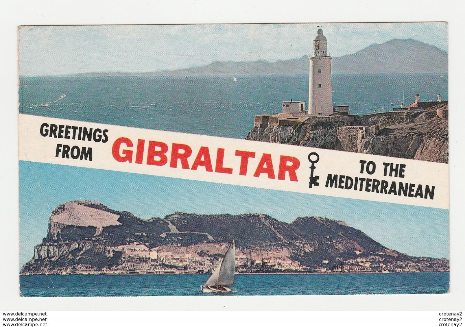 GIBRALTAR En 2 Vues N°29 De 1966 VOIR DOS Et Timbre Churchill - Gibraltar