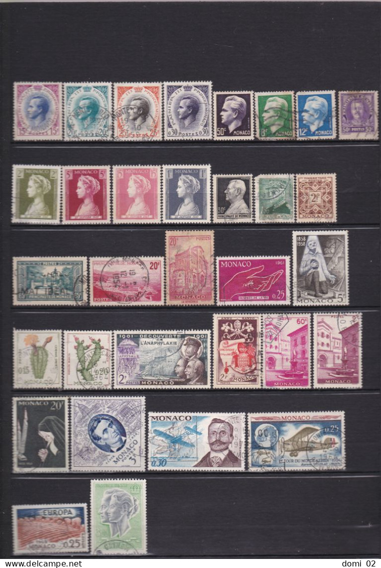 LOT 32 TIMBRES   MONACO  OBLITERES - Collections, Lots & Séries