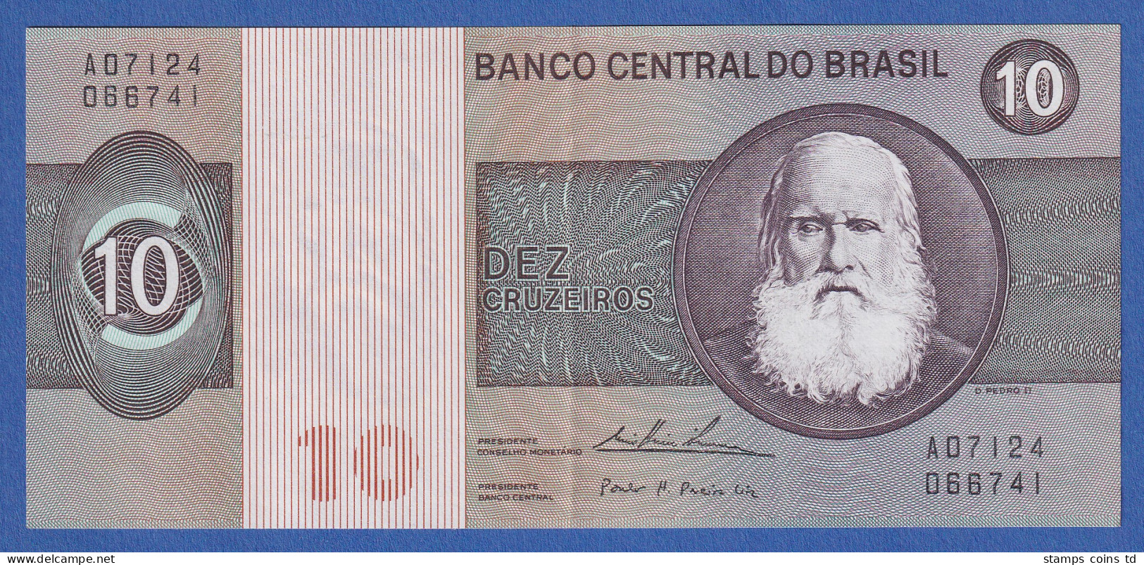 Brasilien 1970 Banknote 10 Cruzeiros Bankfrisch, Unzirkuliert. - Otros – América