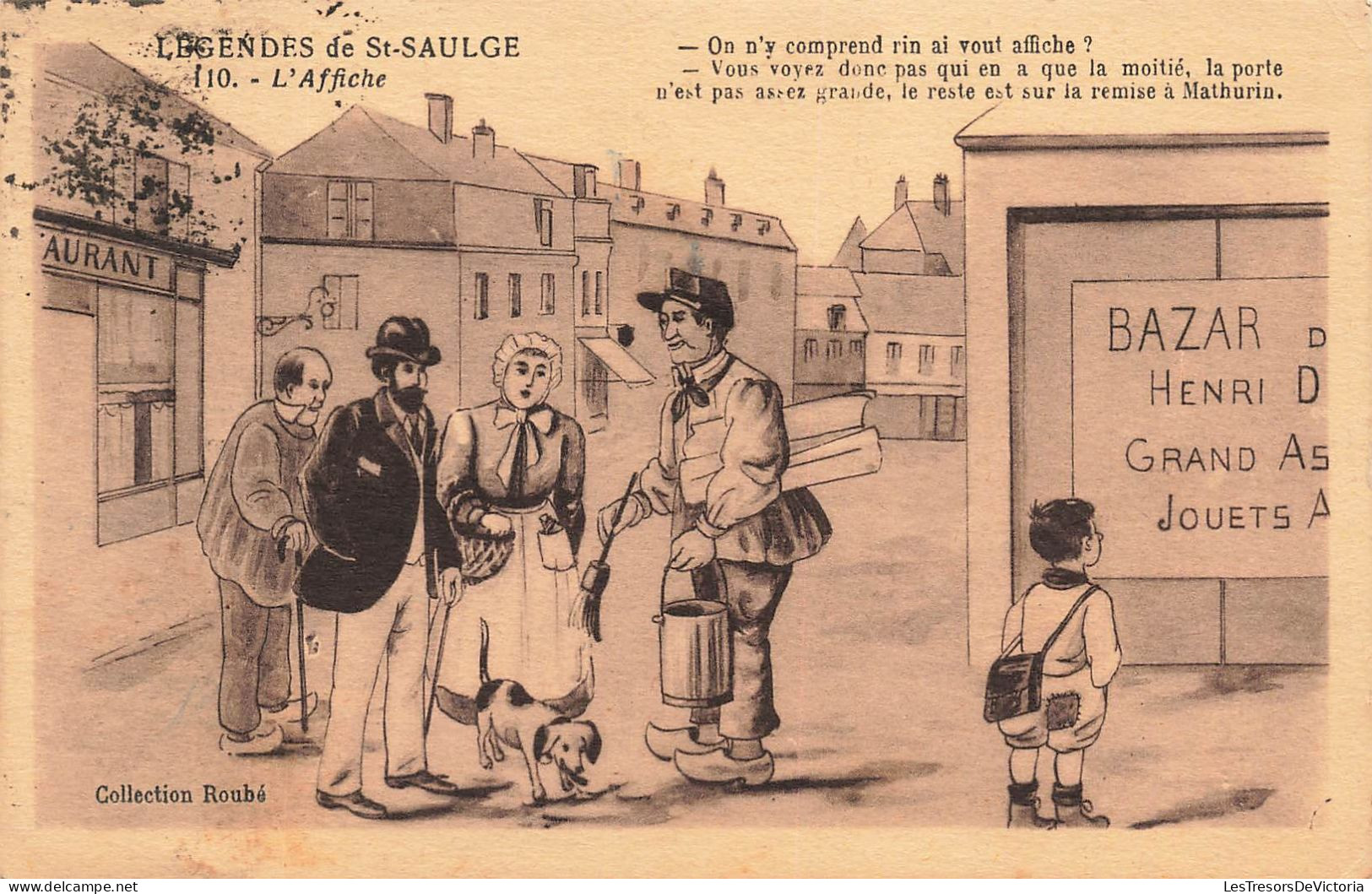 FRANCE - Saint Saulge - L'affiche - Légendes - Bazar - Carte Postale Ancienne - Altri & Non Classificati