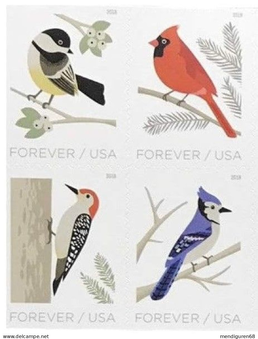 VEREINIGTE STAATEN ETATS UNIS USA 2018 BIRDS IN WINTER SET 4V MNH SN 5317-20 MI 5537-40 YT 5155-58 - Nuevos