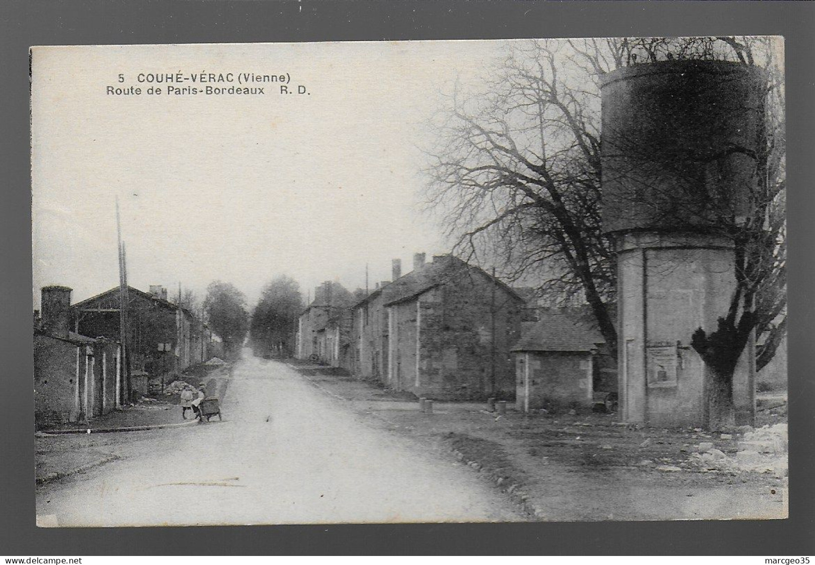 86 Couhé Vérac Route De Paris Bordeaux édit. R.D. N° 5 Chateau D'eau - Couhe