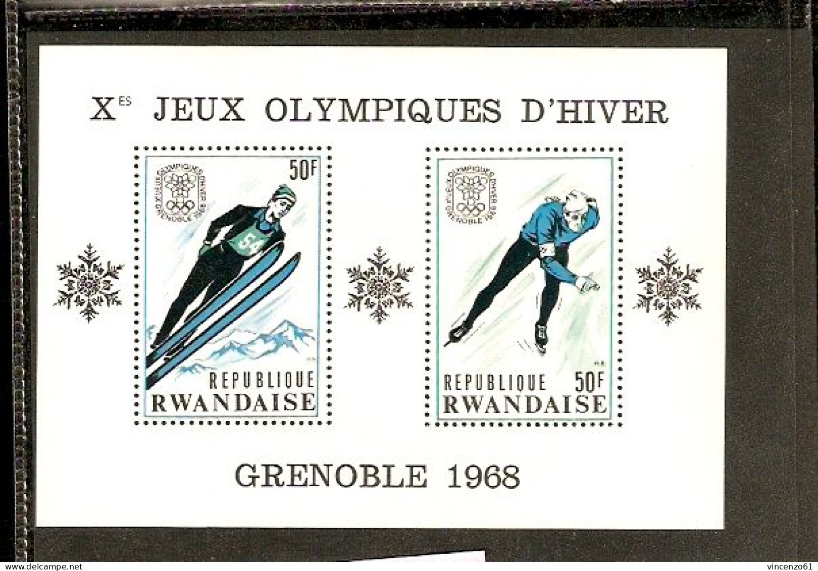 RWADA RWANDEISE REPUBLIQUE  GRENOBLE OLIMPIC GAME SHORT TRACK AND SKI JUMP - Eiskunstlauf