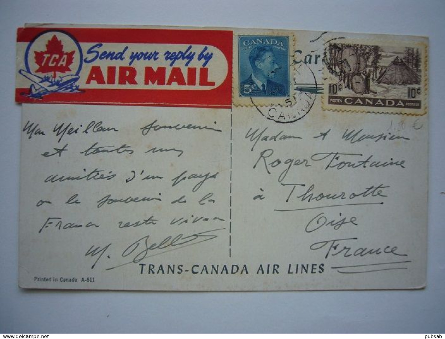 Avion / Airplane / TRANS CANADA AIR LINES / "North Star" Skyliner / Airline Issue - 1946-....: Era Moderna