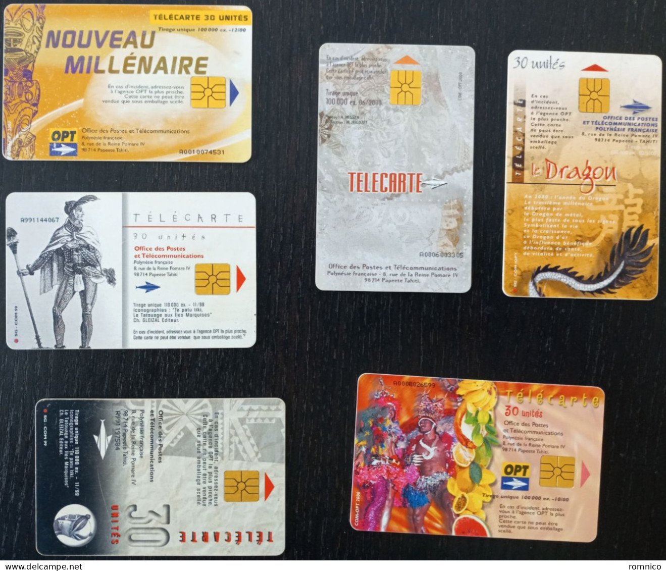 Lot De 6 Télécartes Polynésie Françaises - Altri – Oceania