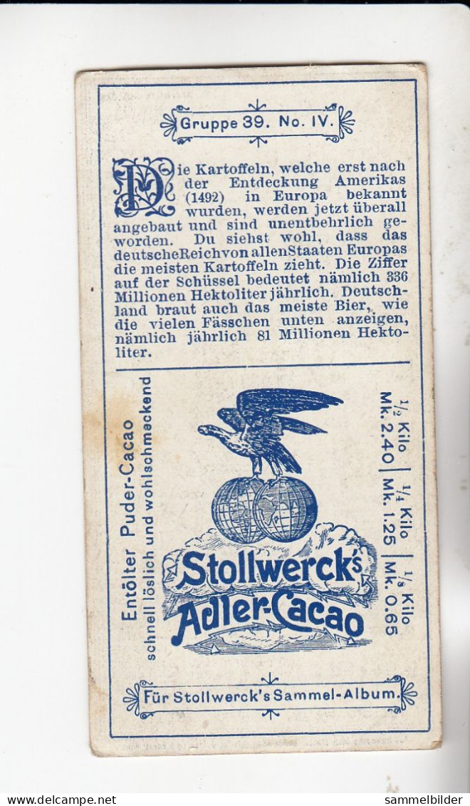 Stollwerck Album No 2 Statistische Tabellen Gruppe 39 #4 Von 1898 SELTEN - Stollwerck