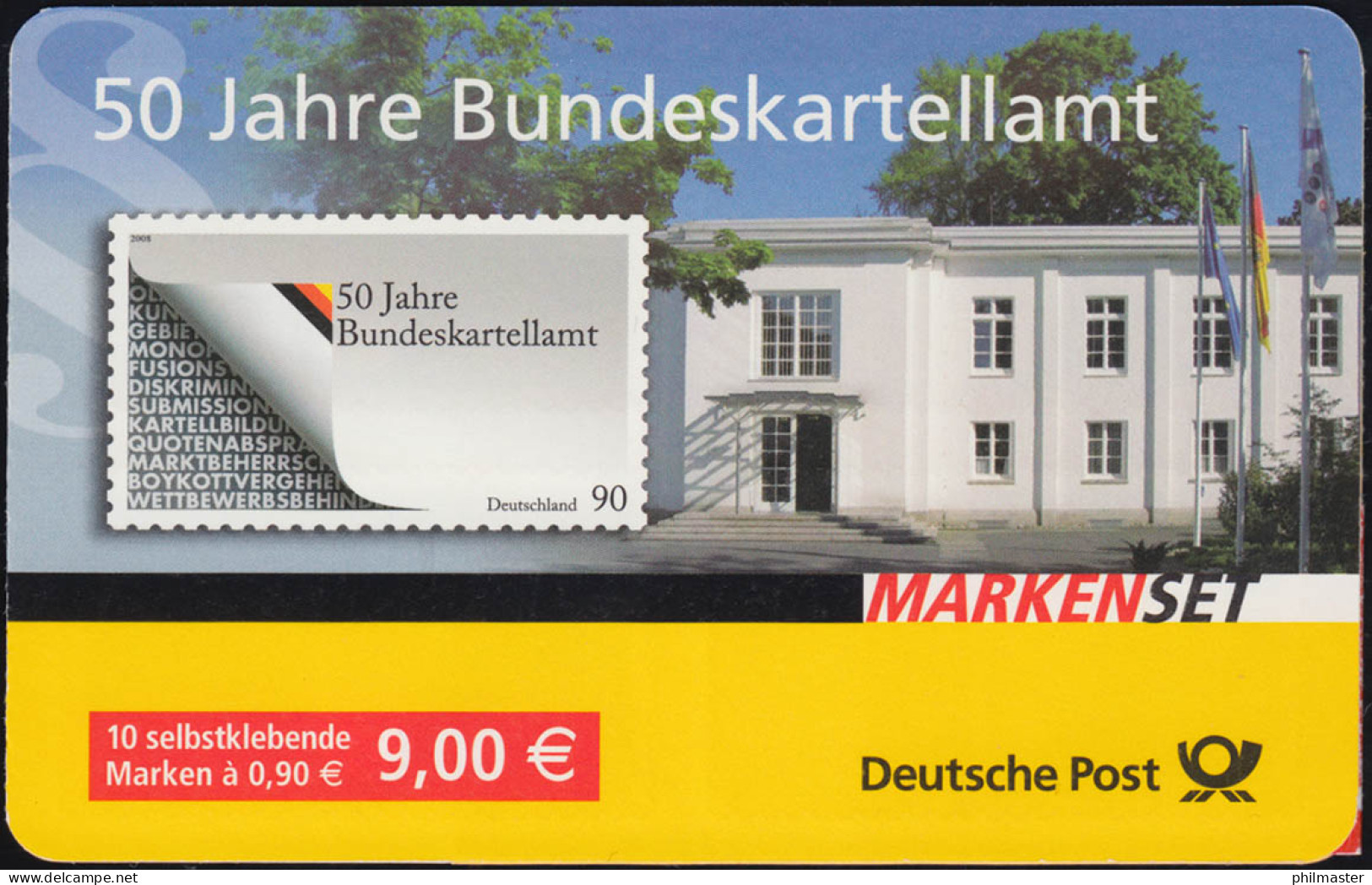 72 La MH Bundeskartellamt - Mit Großem, Roten Aufkleber / Label, Postfrisch ** - 2001-2010