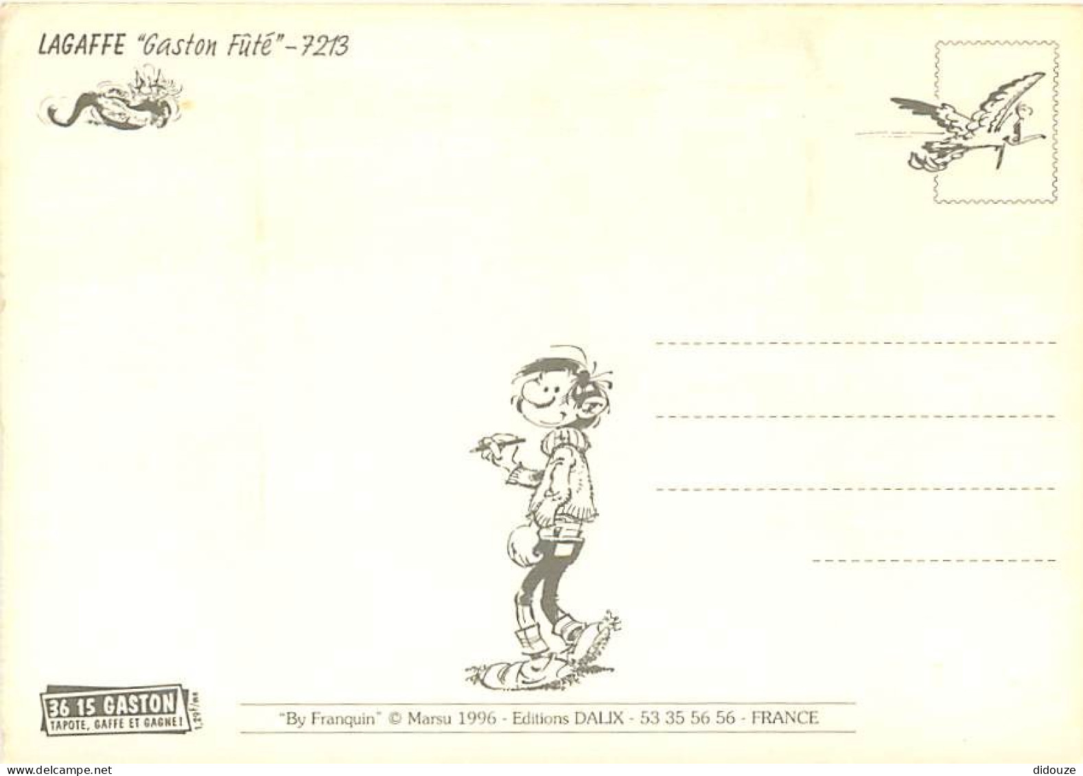 Bandes Dessinées - Gaston Lagaffe - La Mouette Rieuse - Franquin - Carte Neuve - CPM - Voir Scans Recto-Verso - Fumetti