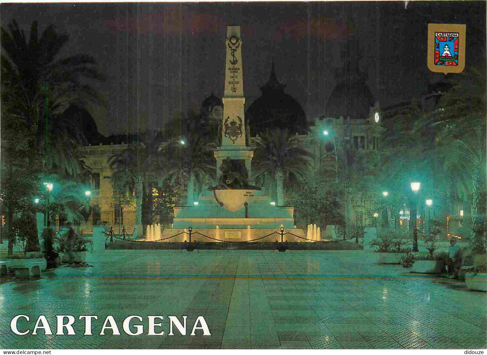 Espagne - Espana - Murcia - Cartagena - Monumento A Los Héroes De Cavite - Monumento A Los Héroes De Cavite - Vista Noct - Murcia