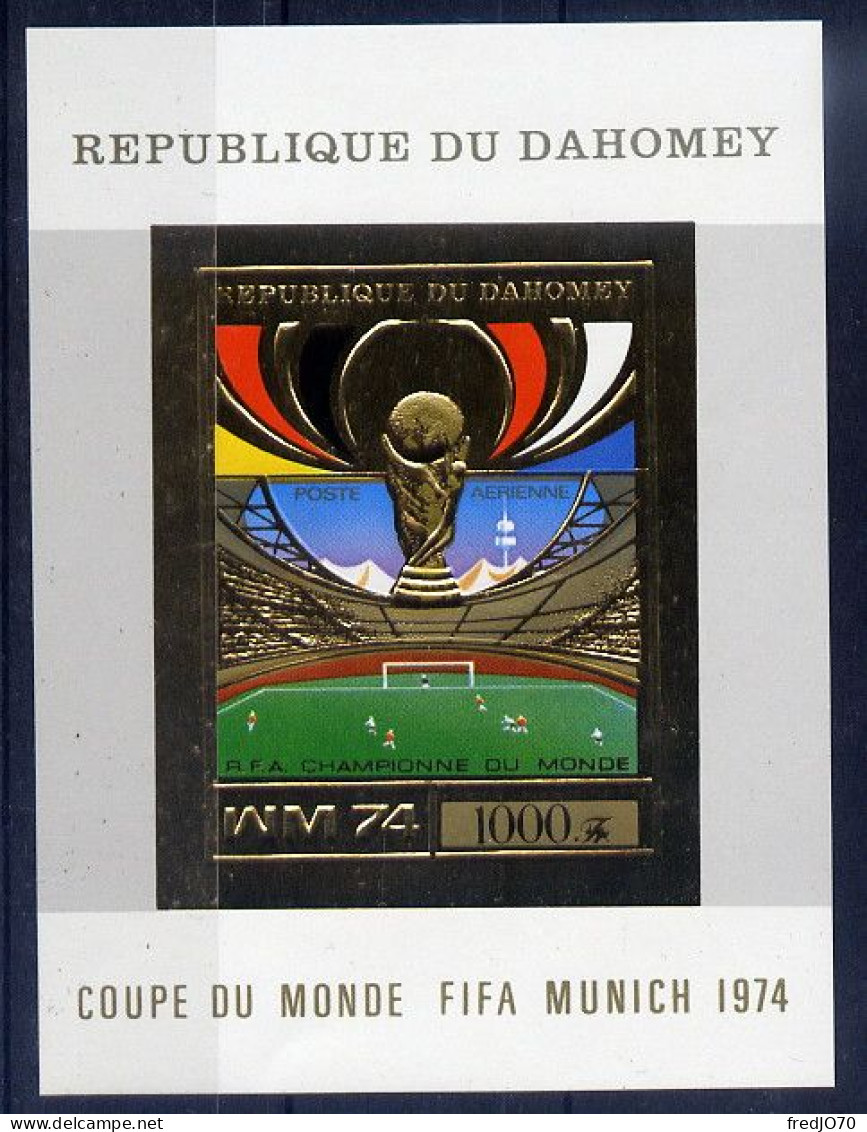 Dahomey Bloc Or Gold Stade Non Dentelé Imperf CM 74 ** - 1974 – Allemagne Fédérale