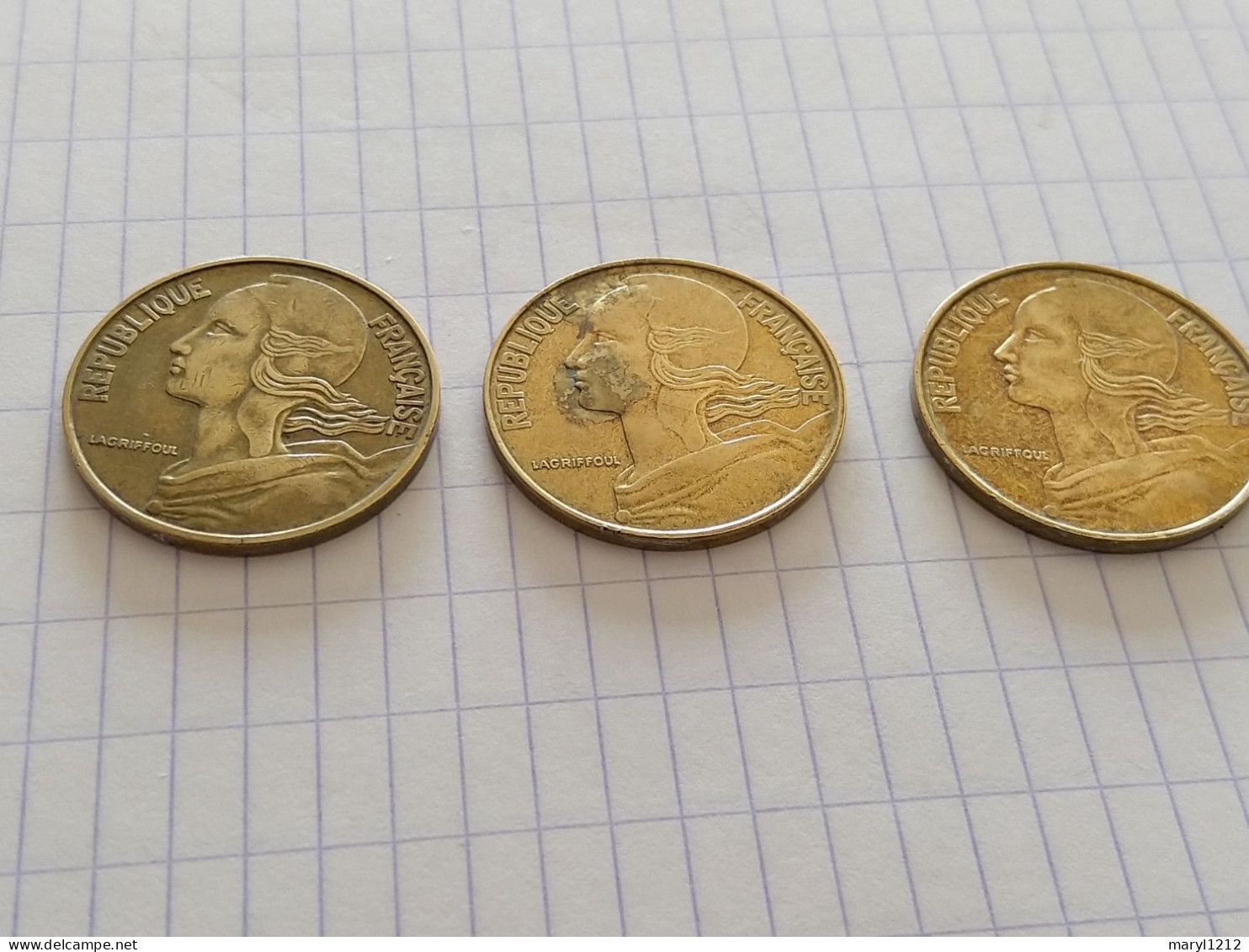 5 Pièces De 20 Centimes République Française 1968-1978-1983-1992-1994 - Otros & Sin Clasificación