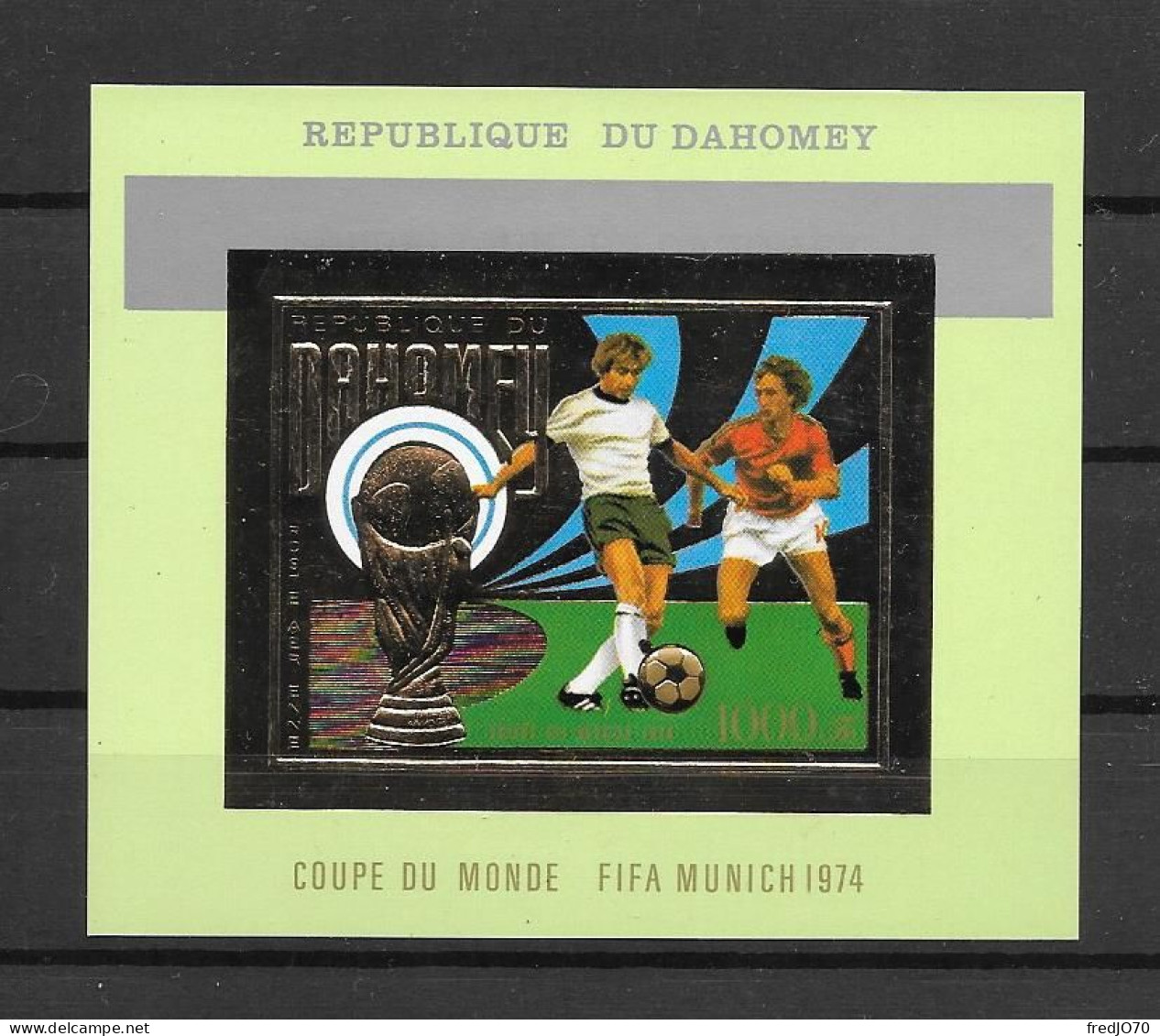 Dahomey Bloc Or Gold Joueurs Non Dentelé Imperf CM 74 ** - 1974 – Allemagne Fédérale